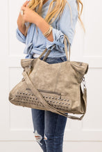 Load image into Gallery viewer, Womens Rivet Handbag Purse Tote Shoulder Bag
