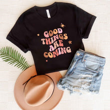 Load image into Gallery viewer, Good Things Are Coming Stars Short Sleeve Tee