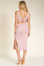 Load image into Gallery viewer, Twist Back Heavy Ribbed Skirt Set