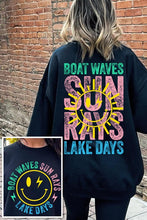 Load image into Gallery viewer, Boat Waves Sun Rays Graphic Fleece Sweatshirts