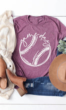 Load image into Gallery viewer, Cursive Game Day Baseball Graphic Tee