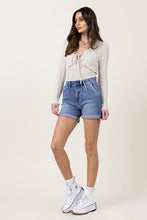 Load image into Gallery viewer, DENIM SHORTS W PIN TUCK DETAIL