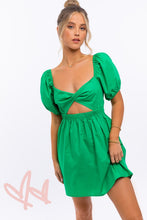Load image into Gallery viewer, HALF SLEEVE TWISTED FRONT DRESS