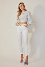 Load image into Gallery viewer, HIGH RISE ANKLE SKINNY WHITE JEANS-KC8604WT
