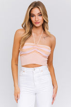 Load image into Gallery viewer, Halter Neck Sweater Crop Top
