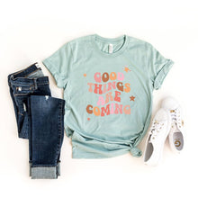 Load image into Gallery viewer, Good Things Are Coming Stars Short Sleeve Tee