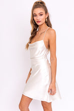 Load image into Gallery viewer, Cowl Neck Criss-Cross Strap Slip Dress