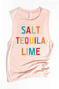 SALT TEQUILA LIME GRAPHIC MUSCLE TANK