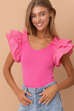 Load image into Gallery viewer, shoulder Puff Ruffle SLV Bodysuit