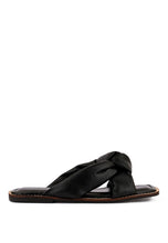 Load image into Gallery viewer, CHUBS Tan Puffy Strap Sliders Flat