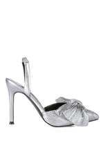 Load image into Gallery viewer, Kiki High Heeled Bow Slingback Sandals