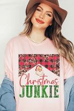 Load image into Gallery viewer, CHRISTMAS JUNKIE GRAPHIC TEE / T-SHIRT