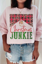 Load image into Gallery viewer, CHRISTMAS JUNKIE GRAPHIC PLUS SIZE SWEATSHIRT