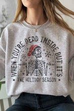 Load image into Gallery viewer, Christmas Skeleton Graphic Sweatshirt