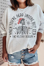 Load image into Gallery viewer, Christmas Skeleton Graphic Sweatshirt