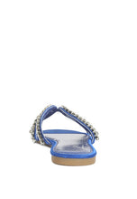 Load image into Gallery viewer, Mezzie Dimante Strap Flat Sandals