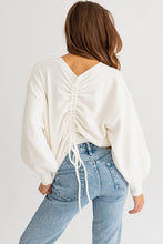 Load image into Gallery viewer, Fuzzy Sweater with Back Ruching