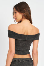 Load image into Gallery viewer, GARMENT DYE STRAPLESS CROP TOP