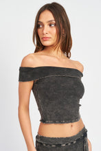Load image into Gallery viewer, GARMENT DYE STRAPLESS CROP TOP