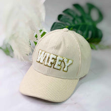 Load image into Gallery viewer, Wifey Corduroy Ball Cap