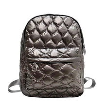 Load image into Gallery viewer, Jade Metallic Puffer Backpack