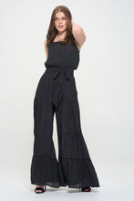 Load image into Gallery viewer, ELASTIC STRAP TIERED JUMPSUIT