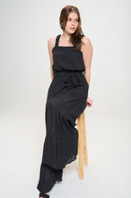 Load image into Gallery viewer, ELASTIC STRAP TIERED JUMPSUIT