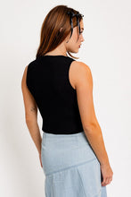 Load image into Gallery viewer, Satin Bow Detail Sleeveless Sweater Top