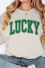 Load image into Gallery viewer, LUCKY ST PATRICKS DAY OVERSIZED SWEATSHIRT