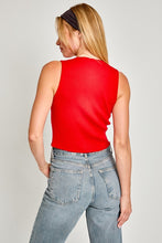 Load image into Gallery viewer, Satin Bow Detail Sleeveless Sweater Top