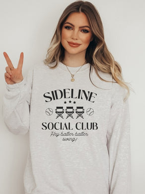 Sideline Social Club Baseball Crewneck Sweatshirt