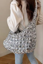 Load image into Gallery viewer, Quilted Bubble Metallic Crossbody Bag