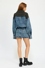 Load image into Gallery viewer, BUTTON UP DENIM MINI DRESS