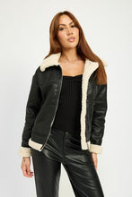 Load image into Gallery viewer, SHEARLING MOTO JACKET