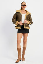 Load image into Gallery viewer, SHEARLING MOTO JACKET