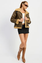 Load image into Gallery viewer, SHEARLING MOTO JACKET