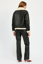 Load image into Gallery viewer, SHEARLING MOTO JACKET