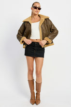 Load image into Gallery viewer, SHEARLING MOTO JACKET