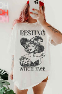 RESTING WITCH HALLOWEEN OVERSIZED GRAPHIC TEE