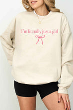 Load image into Gallery viewer, LITERALLY JUST A GIRL OVERSIZED SWEATSHIRT