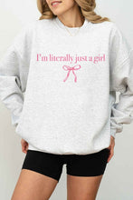 Load image into Gallery viewer, LITERALLY JUST A GIRL OVERSIZED SWEATSHIRT