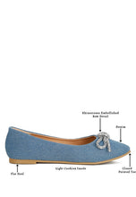 Load image into Gallery viewer, Ellerby Embellished Bow Detail Ballet Flats