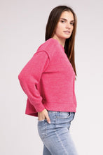 Load image into Gallery viewer, Brushed Melange Hacci Hi-Low Hem Sweater