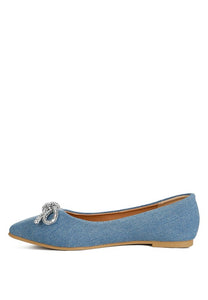 Ellerby Embellished Bow Detail Ballet Flats