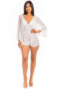 Relaxing light see through cover up romper
