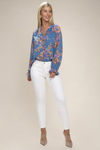 Load image into Gallery viewer, Floral chiffon blouse