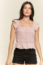 Load image into Gallery viewer, Floral print ruffled top