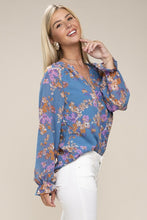 Load image into Gallery viewer, Floral chiffon blouse