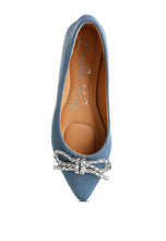 Load image into Gallery viewer, Ellerby Embellished Bow Detail Ballet Flats