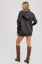 Load image into Gallery viewer, Pre - Order FRENCH TERRY DOLMAN SLEEVE KNIT TUNIC HOODIE